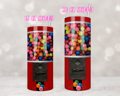 Red Bubblegum Machine Design Transfers